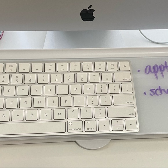 glass desktop whiteboard dry eraser board keyboard stand - Picture 5 of 7